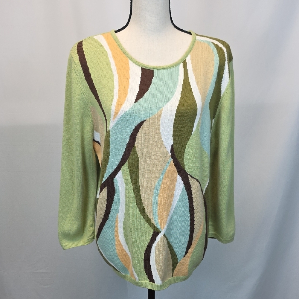 Alfred Dunner Multicolor Abstract Sweater - Picture 2 of 7